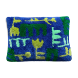 Wool tufted cushion