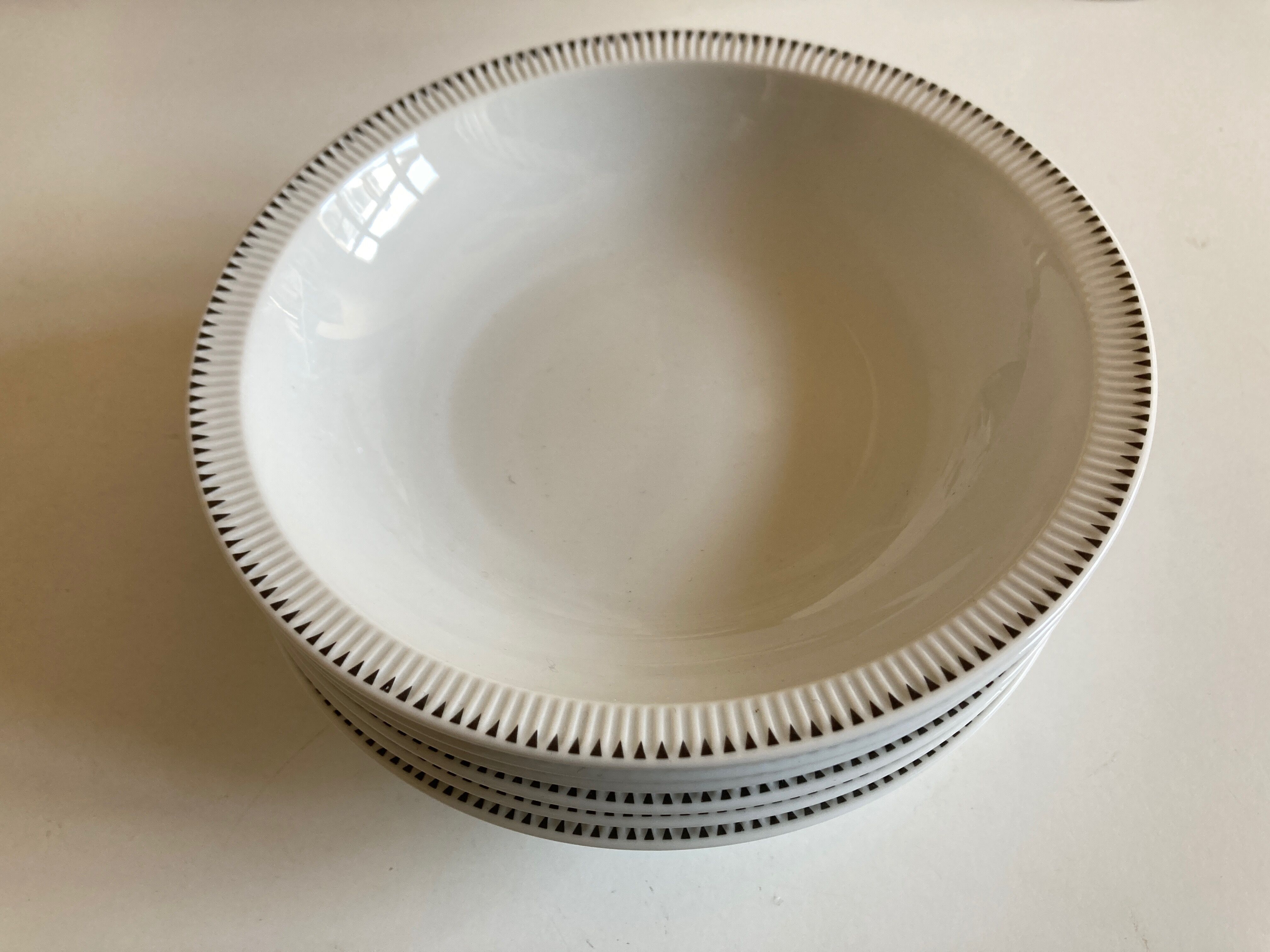 Set of 6 plates cap mid century neo classic Scandinavian 1960