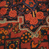 Handmade vintage persian rug traditional red wool rug- 142x187cm