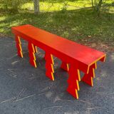 Handcrafted wooden bench
