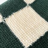 Handmade knitted wool vichy blanket