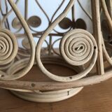 VINTAGE PEACOCK RATTAN SUSPENSION