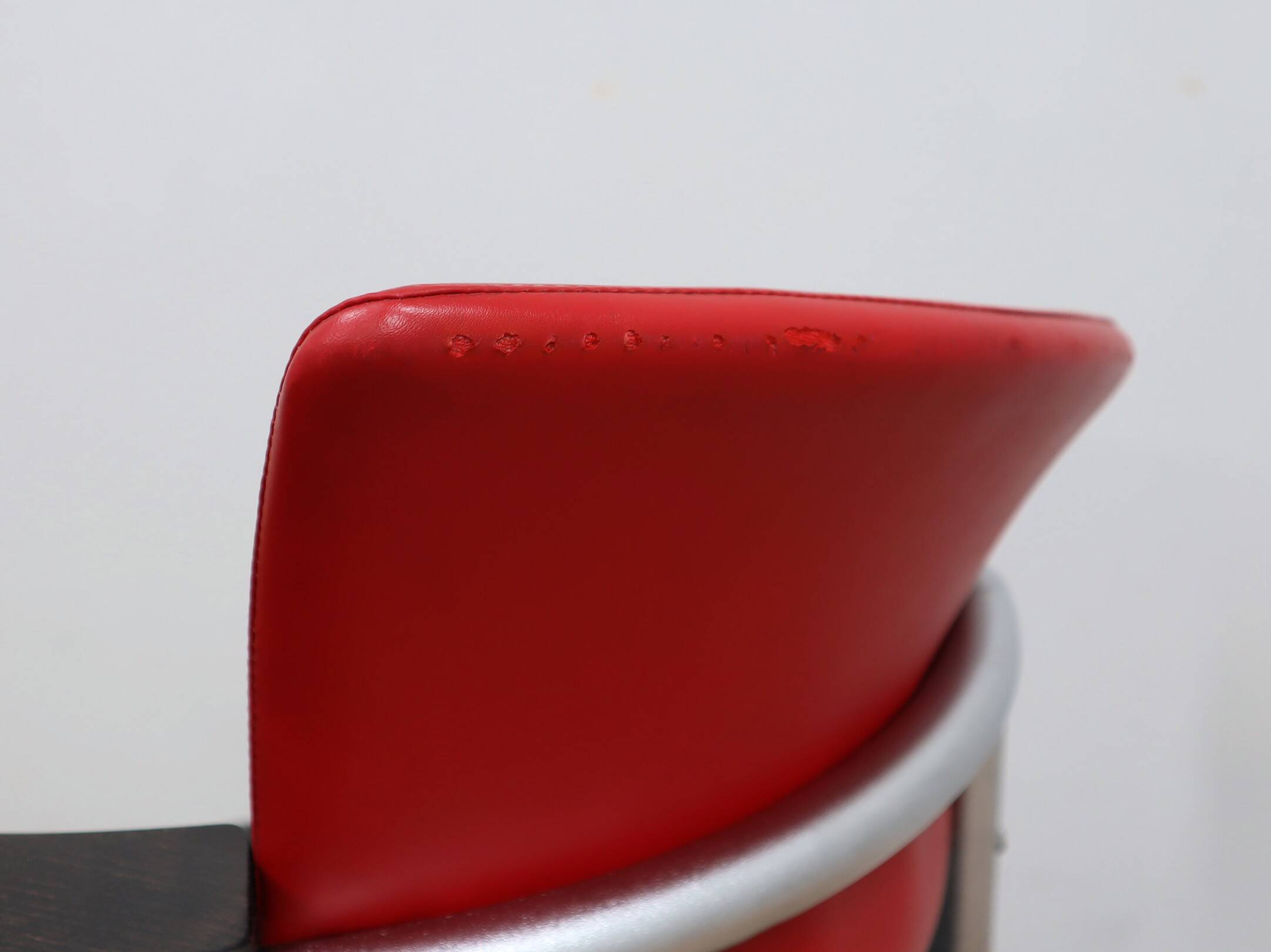 1990s Italian black and red post modern design bench