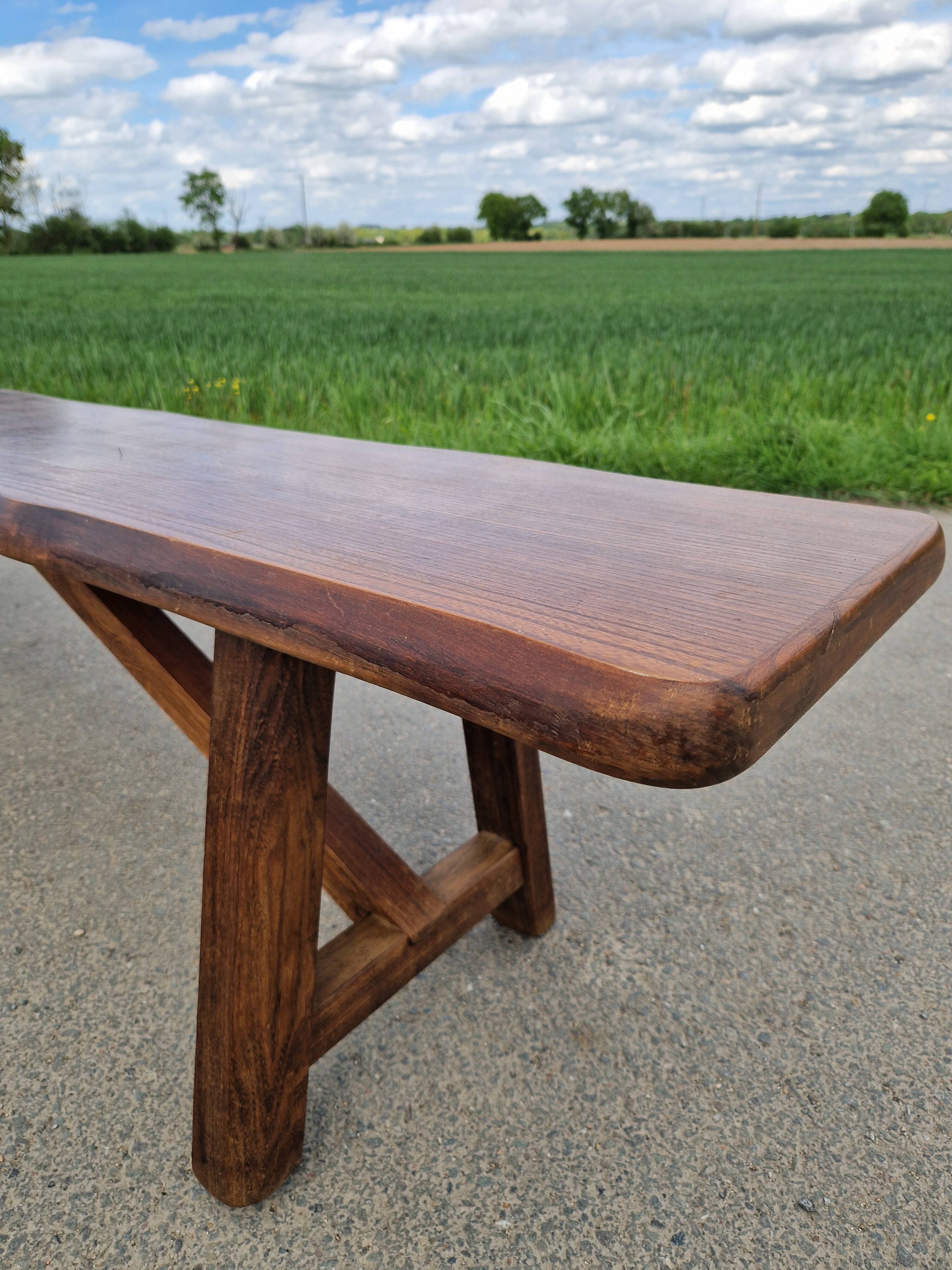 Lot de 2 bancs en orme massif par Aranjou