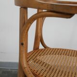 A pair of vintage bent wood svivel chairs by Salvaatore Leone Italy