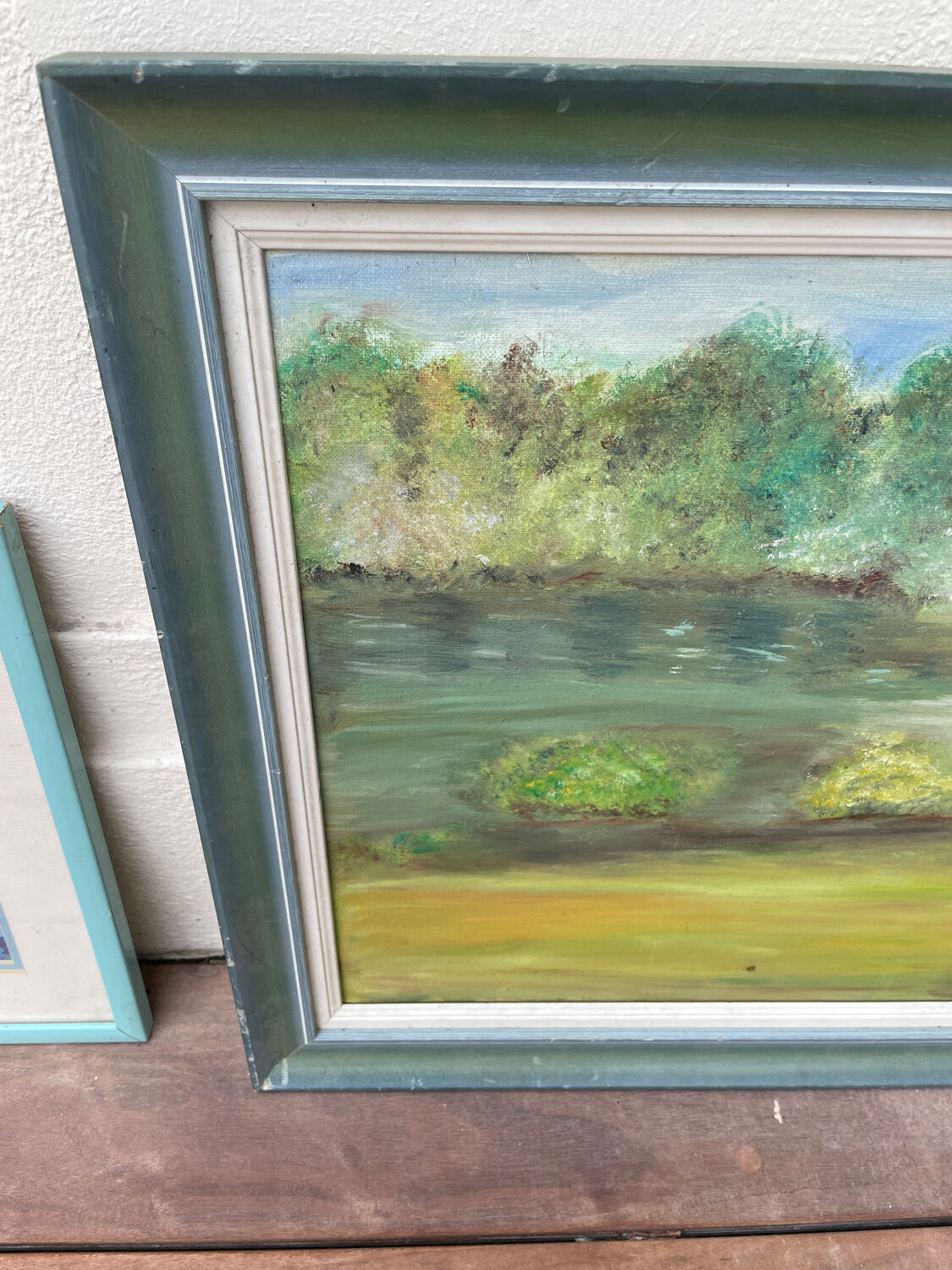 Huile sur toile nature et verdure