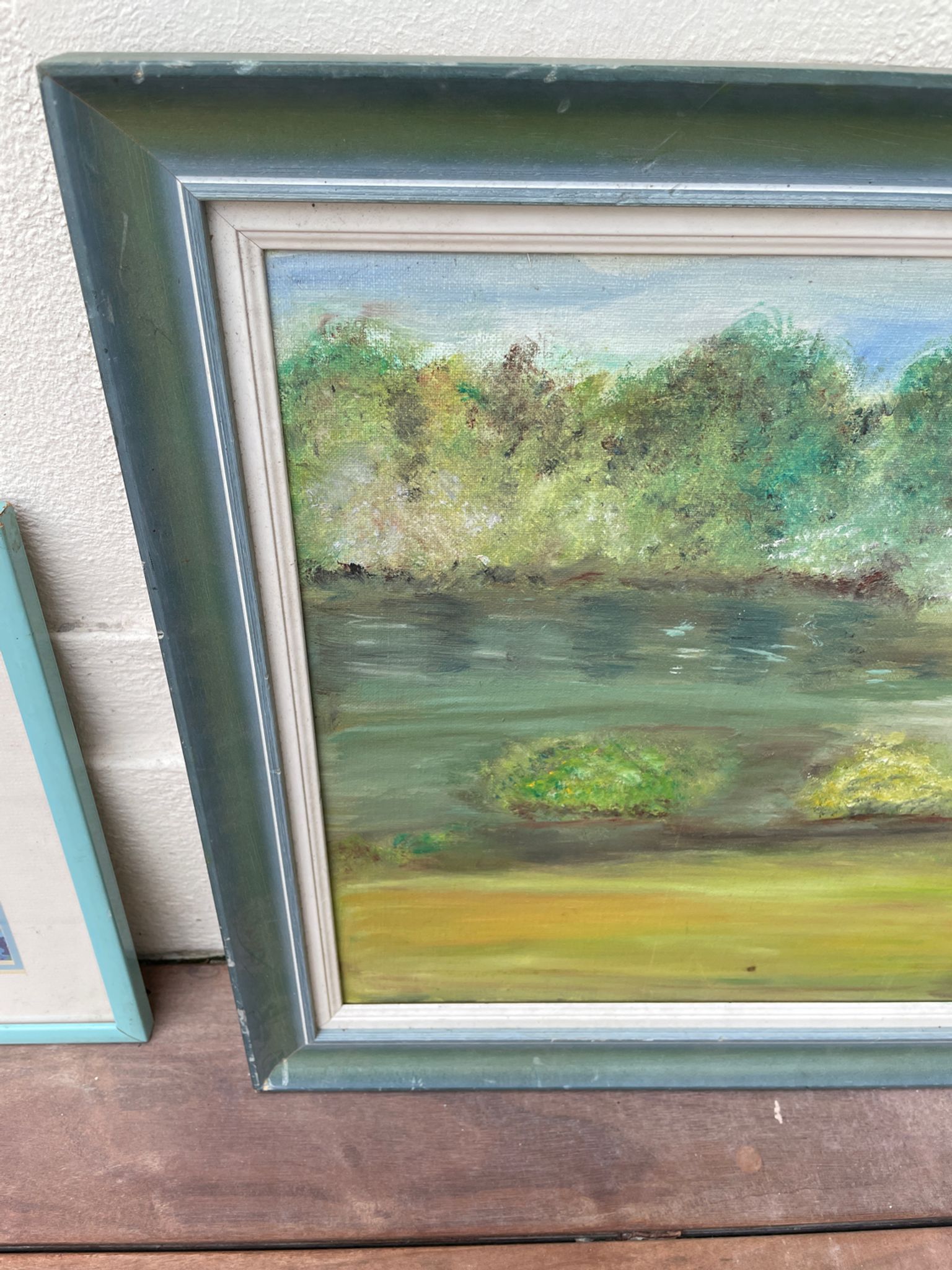 Huile sur toile nature et verdure