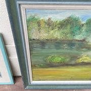 Huile sur toile nature et verdure
