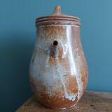 Puisaye stoneware filter teapot, Mallet pottery