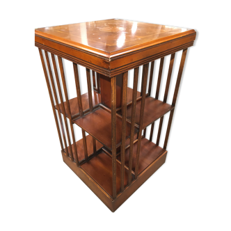 Mahogany Inlaid Revolving Bookcase