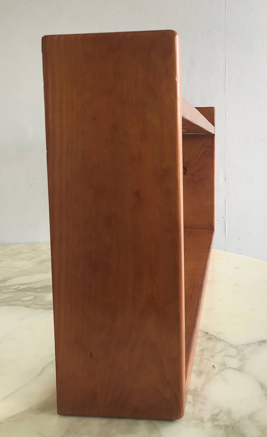 Wall shelf in elm, 1980s