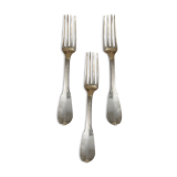 3 forks solid silver 1st title, bets, goldsmith's punch dutrévis t.v.