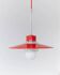 Danish ceiling light in red metal and glass - Mid-Century Design - 1960s