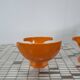 Set 2 x space age oranje haken, wandhaak, kapstok