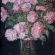 Oil on panel by r fescheux still life bouquet of flowers