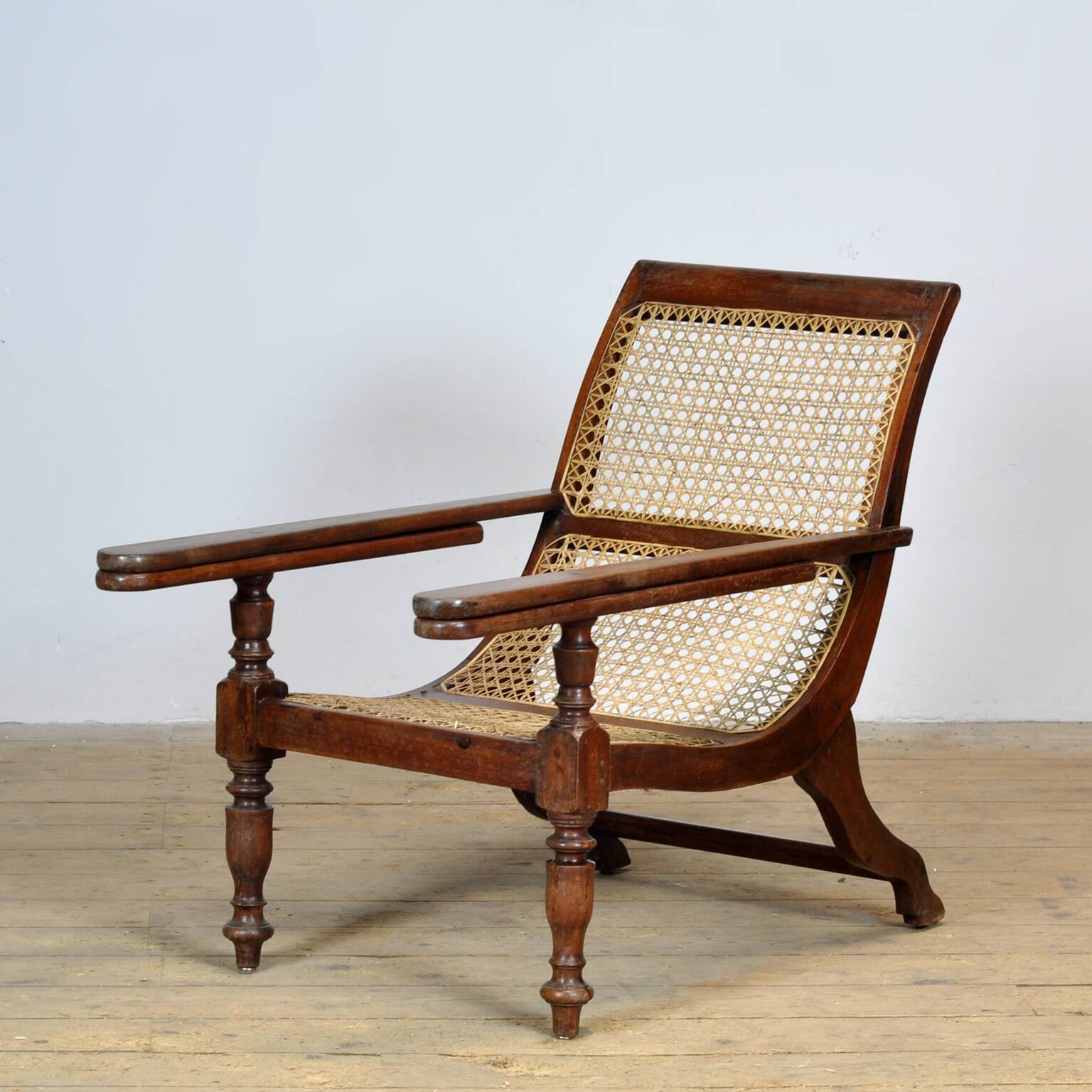 Chaise de plantation indonésienne coloniale hollandaise, vers 1920