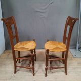Pair of chair straws directoire
