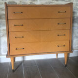 60s chest of drawers, compass feet