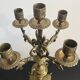 Pair of five-light gilded bronze candelabras, Napoleon III, 19th century.