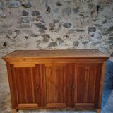 Vintage French pine buffet / Shop counter, 1930s
