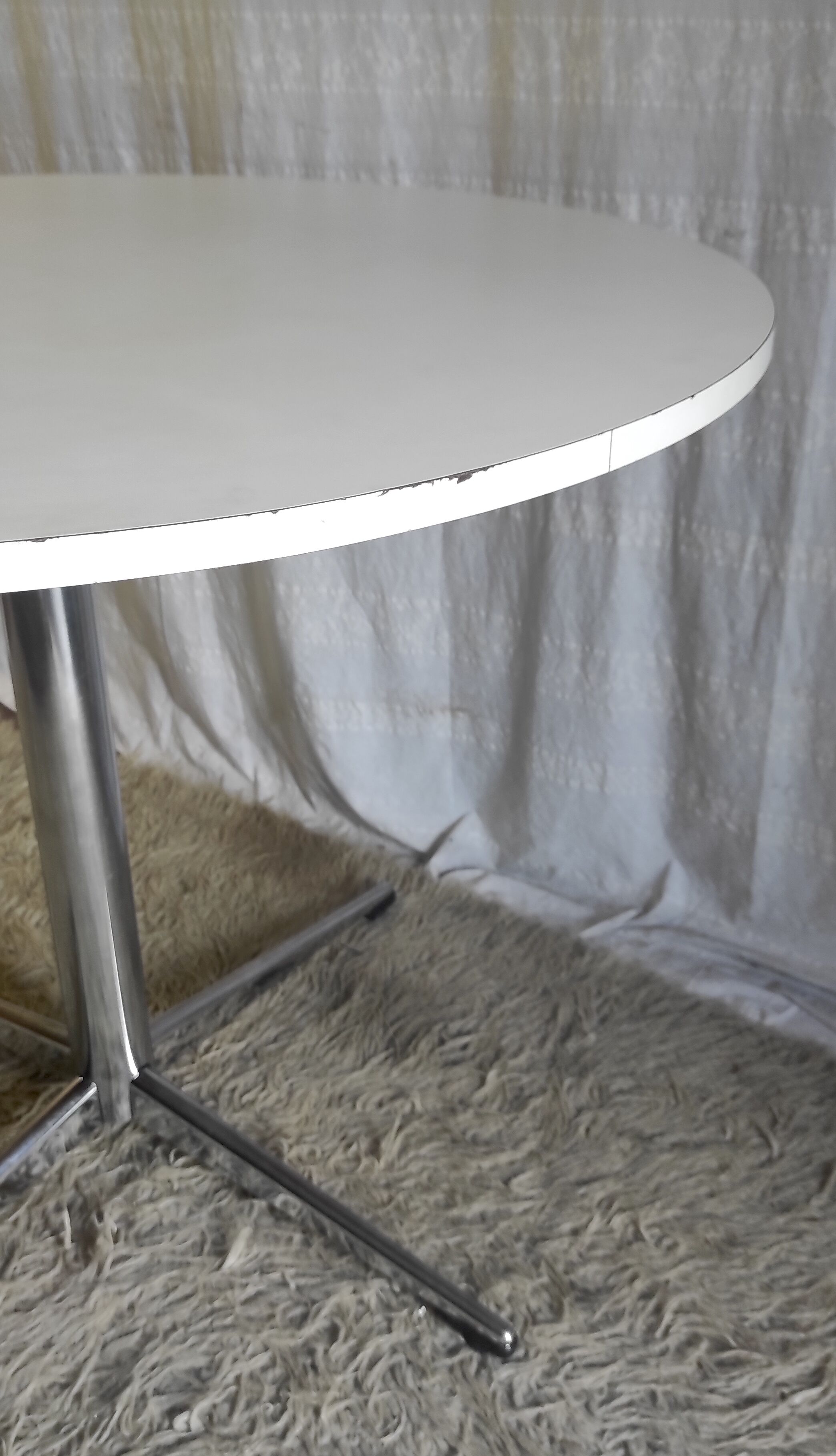 Dining table design chrome metal and formica – 70s