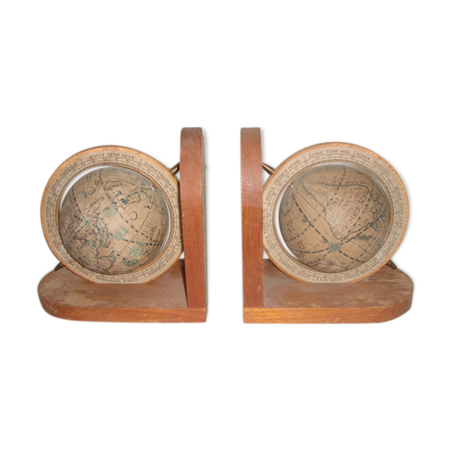 Greenhouse books with terrestrial globes wooden