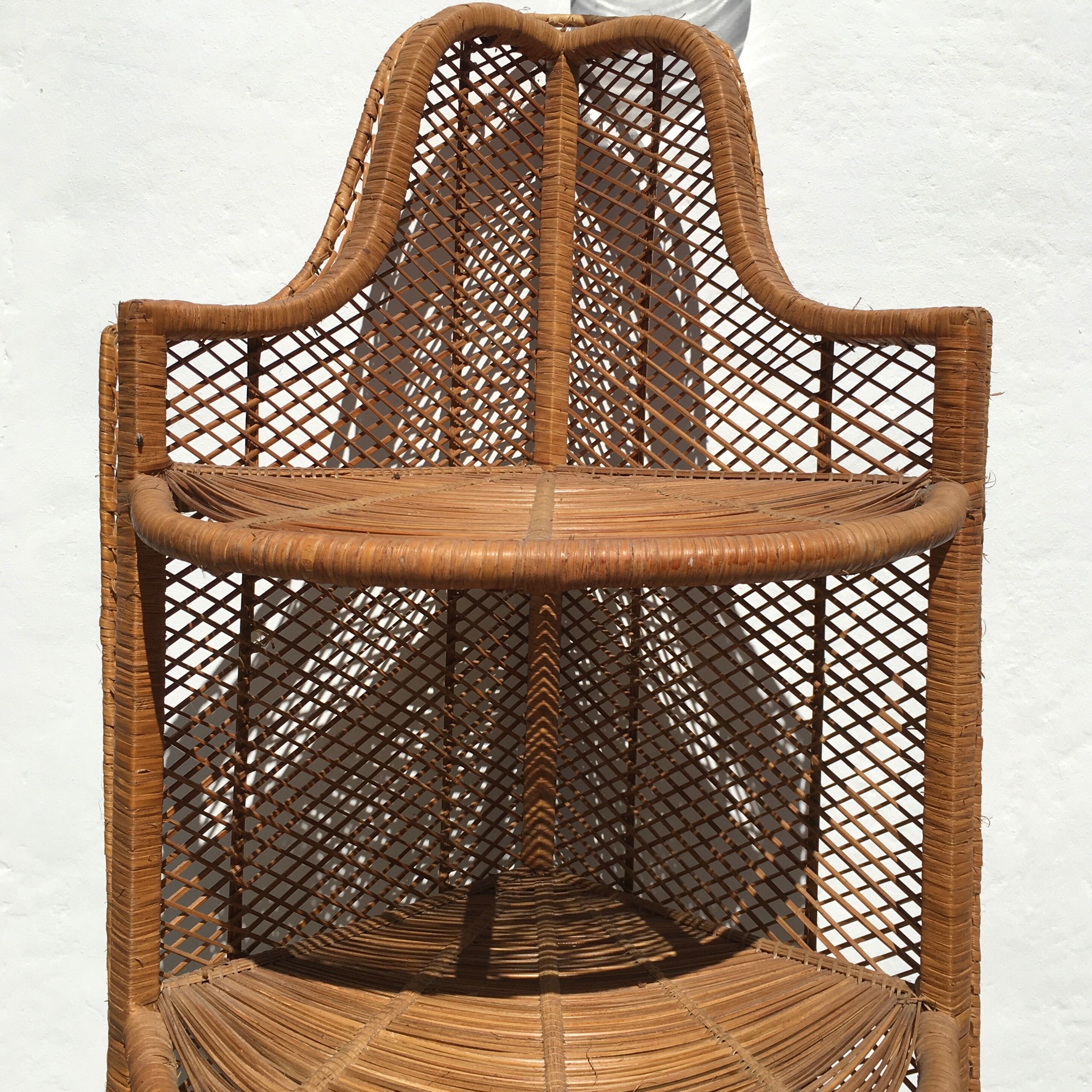 Vintage rattan shelf
