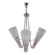 1970s Glass Chandelier , Czechoslovakia