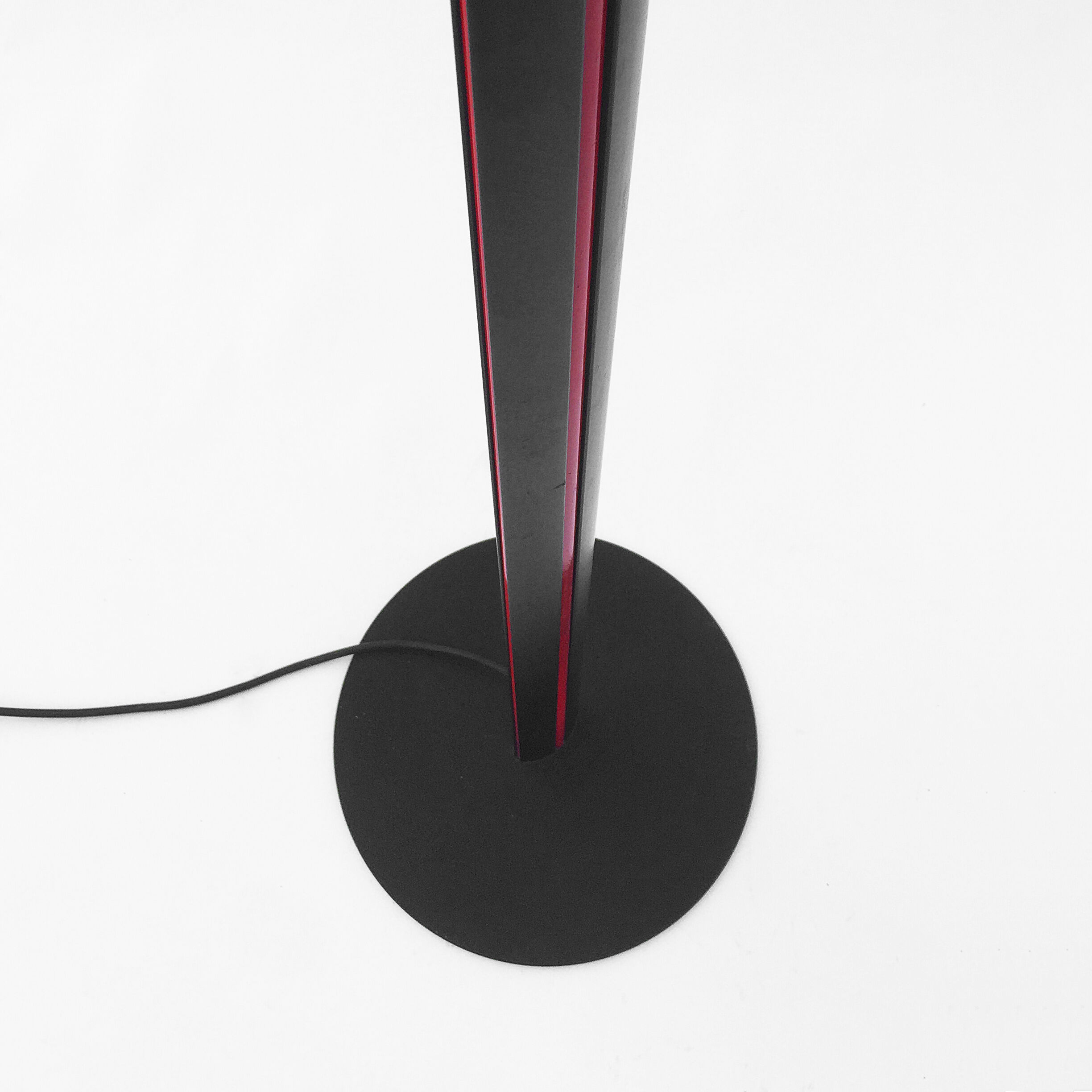 Red black floor lamp uplighter
