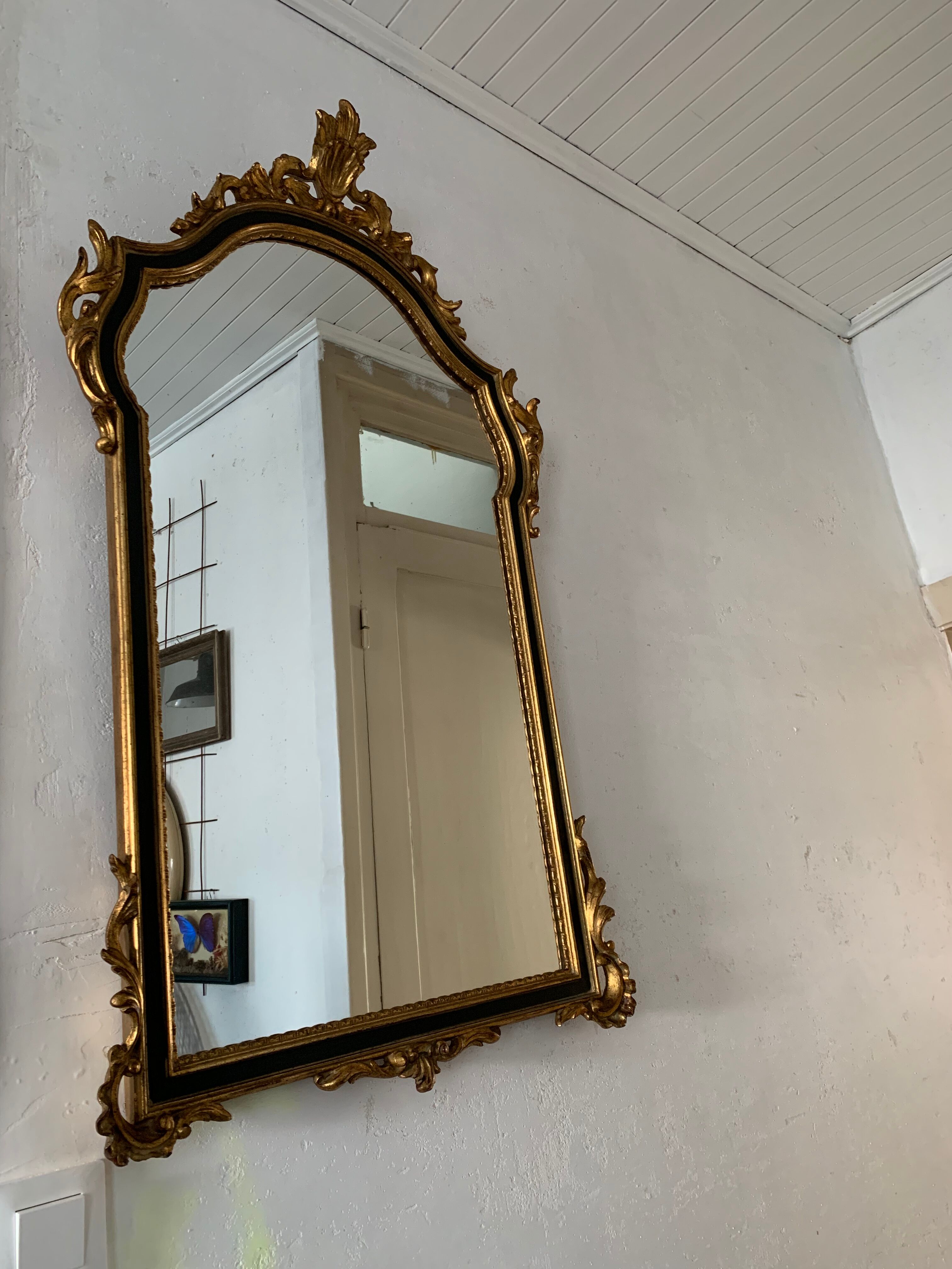 Vintage mirror in wood