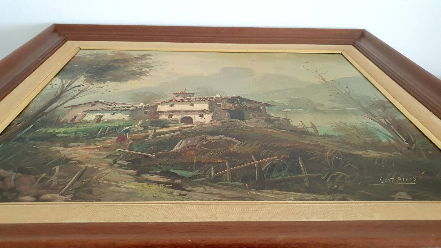 Large oil on canvas - Savoy landscape