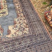 Vintage Persian Moud Carpet Handwoven Wool 240x160 Iran Oriental Old Salon