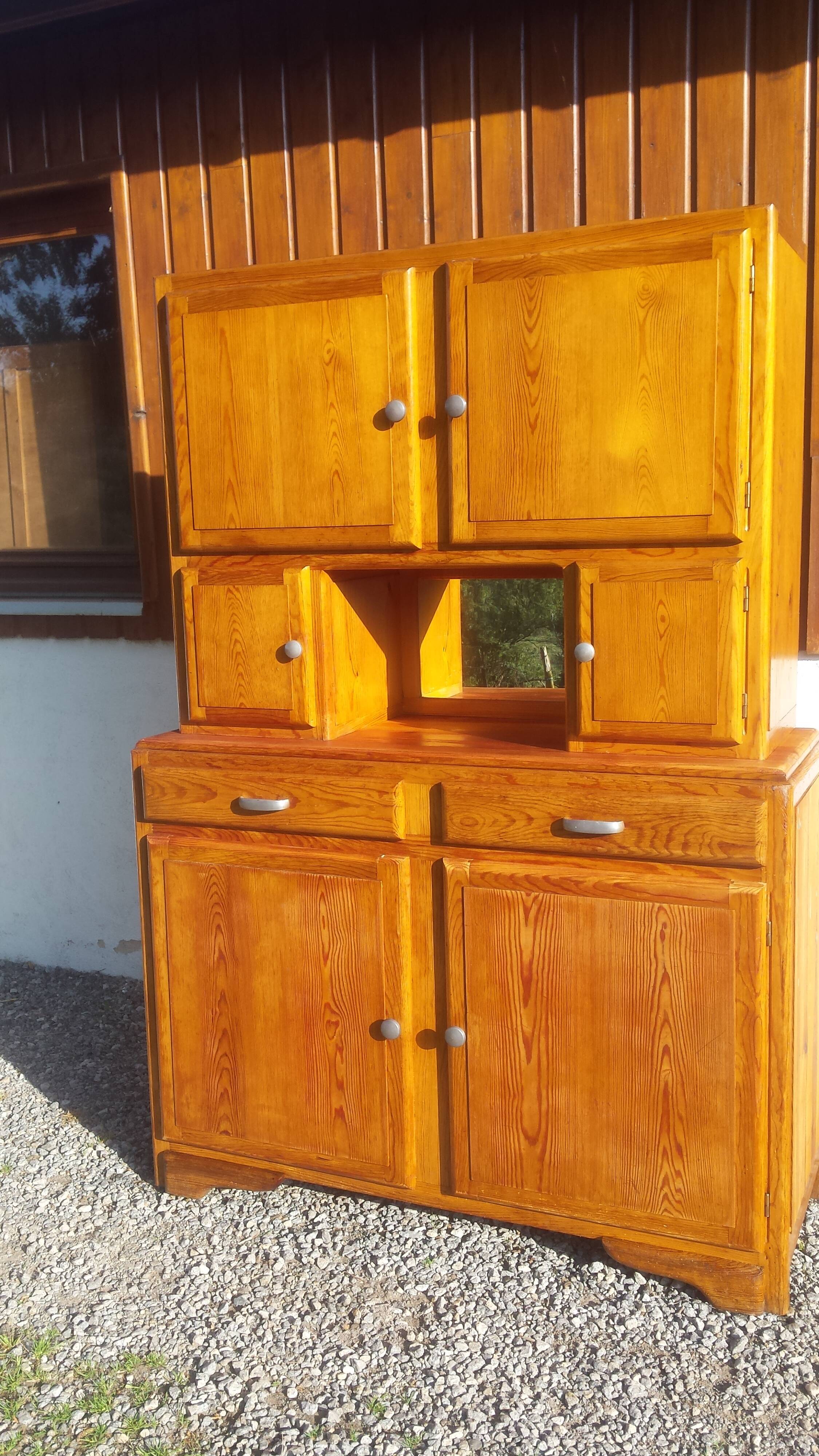 Mado sideboard in solid wood, wooden top