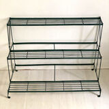 Green metal plant holder