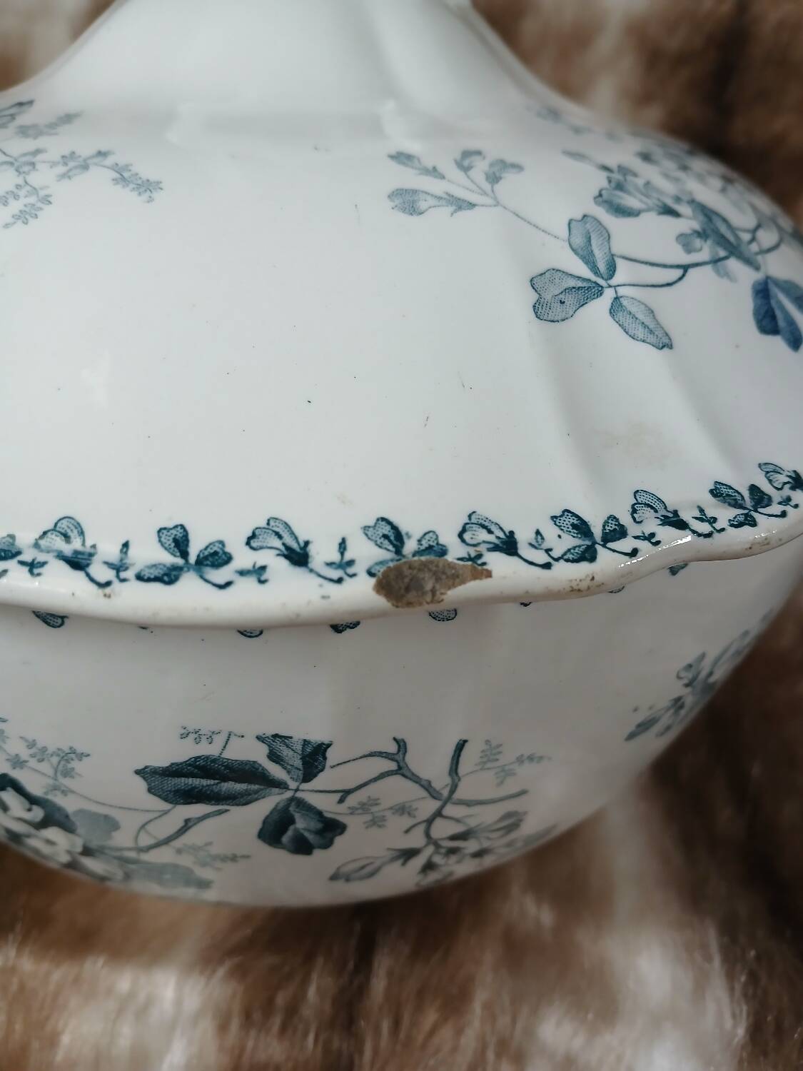 Antique soup tureen in ironstone