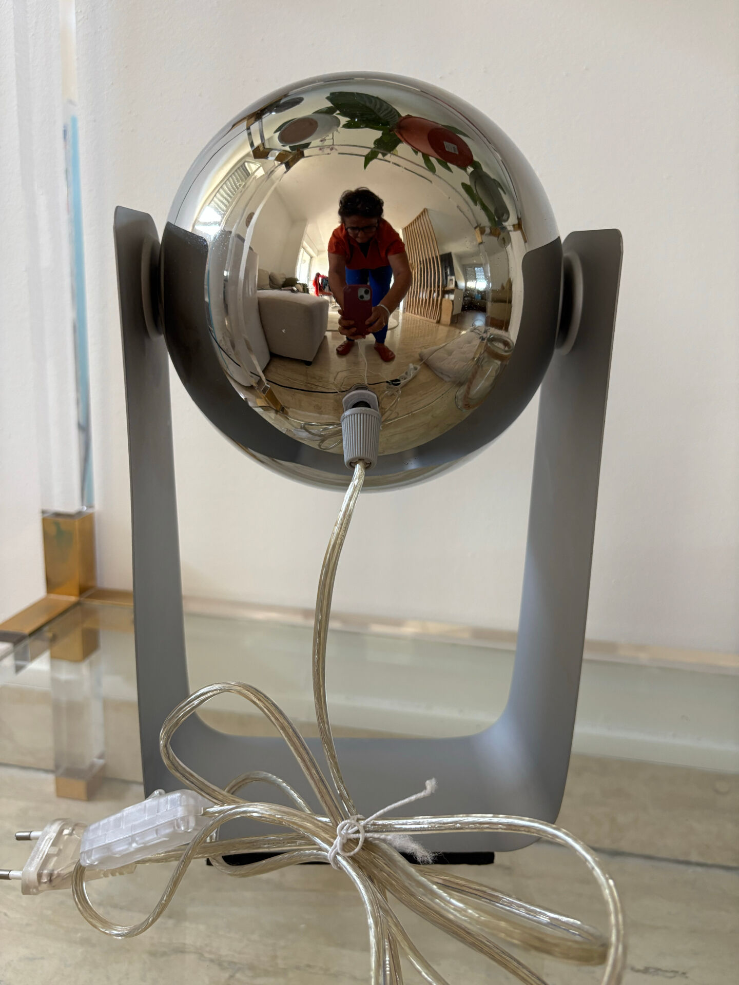 Eyeball Lamp Massive Space Age vintage chrome 1970s