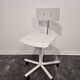 1980s Vintage Industrial Swivel Chair with Adjustable Backrest and Cas