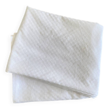 Large damask tablecloth with small squares - 12 place settings - 220x150 cm - cotton