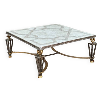 Coffee table in the style of Gilbert Poillerat