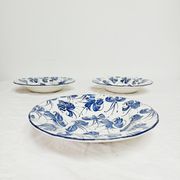 Set of 3 hollow plates Royal Tudor Orchid by Grindley