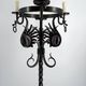 Important lampadaire en fer forgé à décor de dragons, Italie, vers 1900