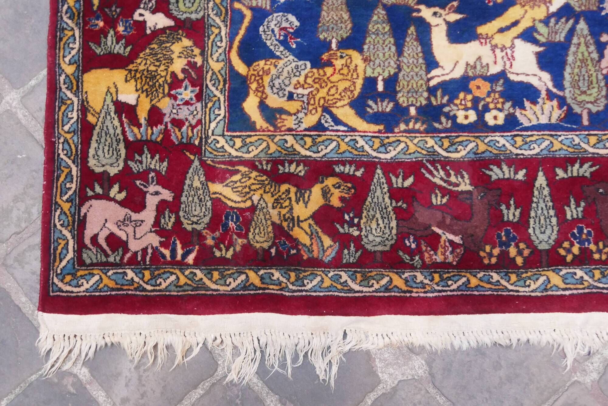 Panjab handmade Indian Oriental carpet 180 x 130 cm