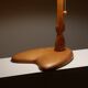 Beautiful one of a kind hand carved organic Art deco table lamp