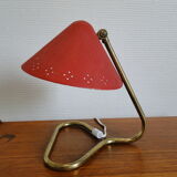 Vintage bedside lamp red 1950