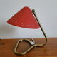 Vintage bedside lamp red 1950