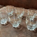 Set of 6 crystal digestive glasses