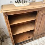 XL oak workshop sideboard with sliding doors from 1900