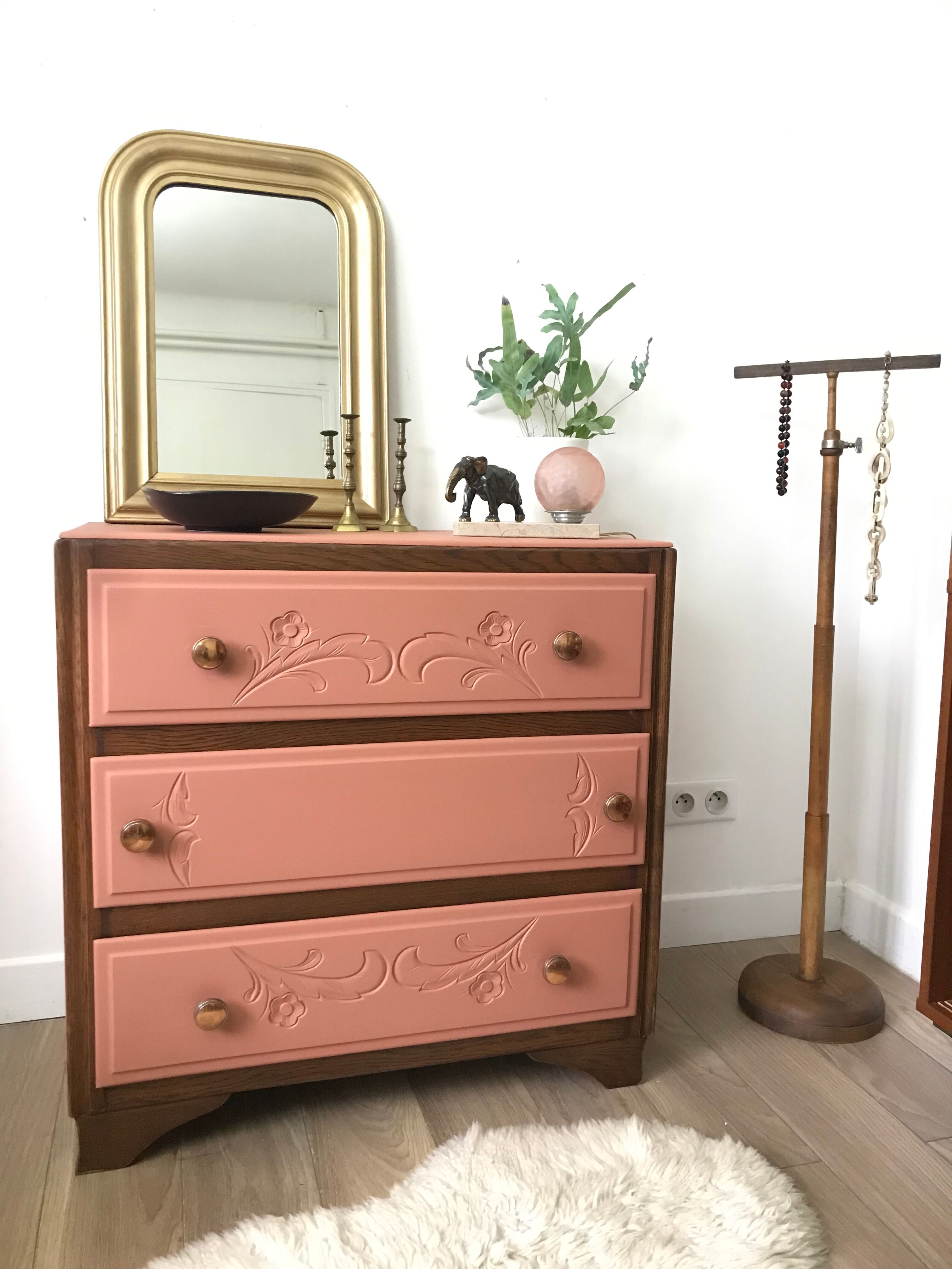 Commode Art Deco et terracotta