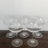 Set of 5 champagne glasses
