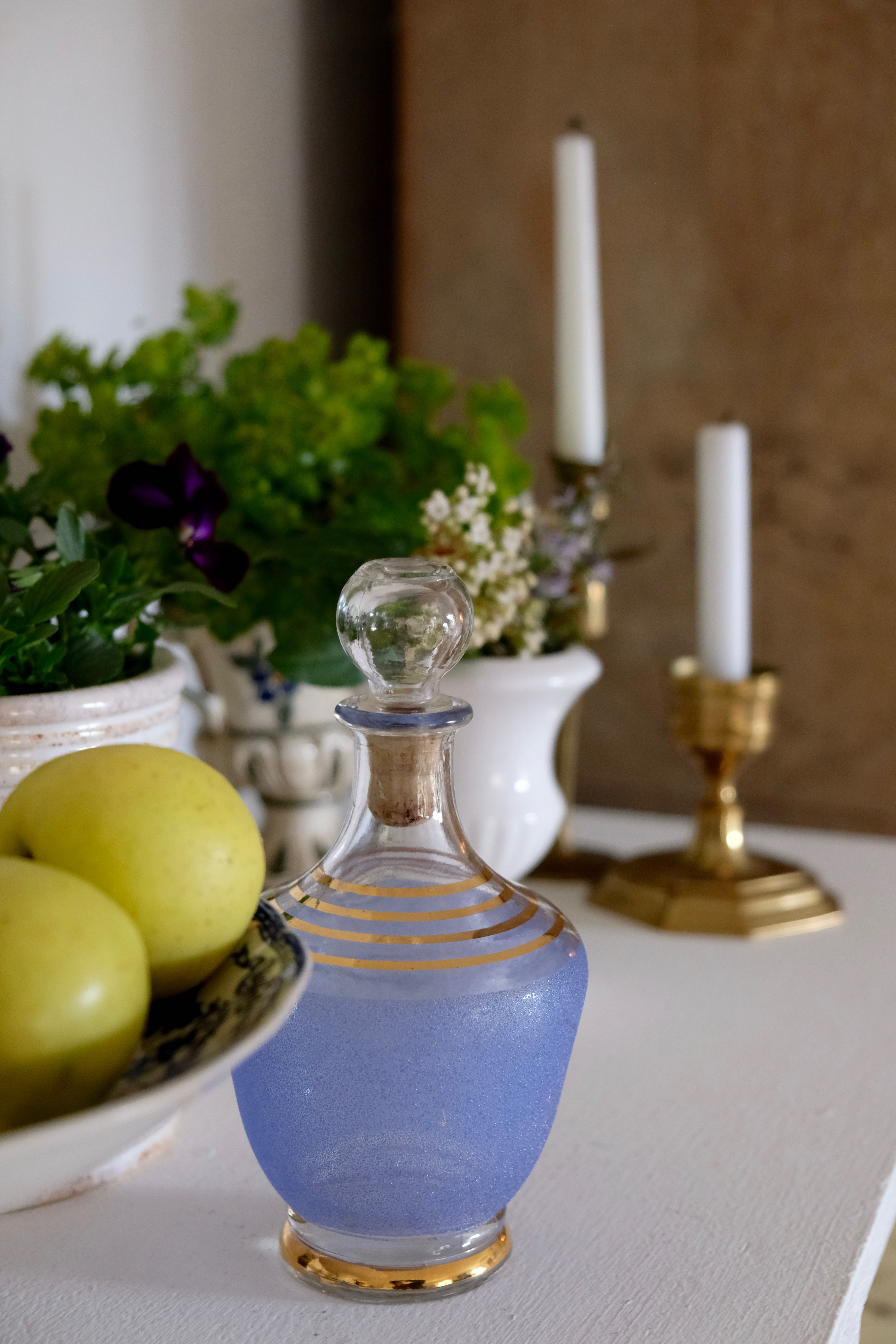 50s blue granite decanter